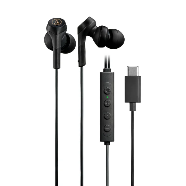 Audio-Technica ATH-CKS330NC Noise-Cancelling USB-C In-Ear Earphone with Mic - Black