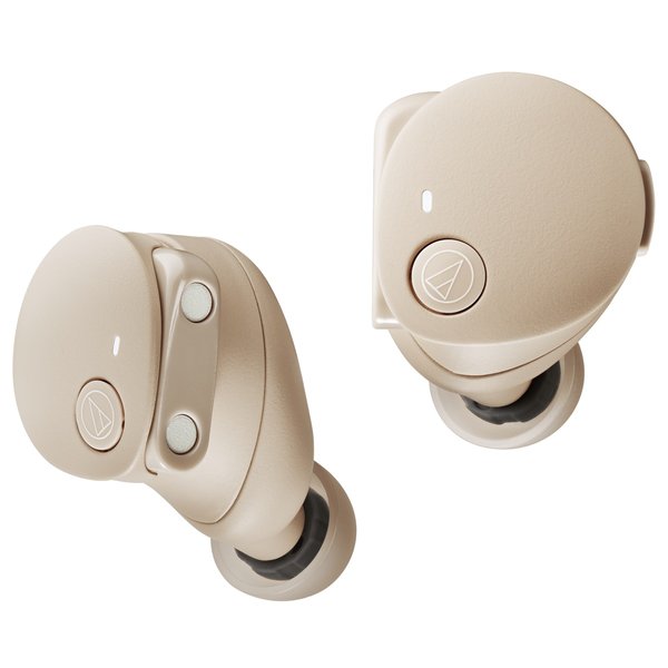 Audio-Technica ATH-CKS50TW2 True Wireless Bluetooth Noise-Cancelling In-Ear Earphone with Mic - Beige Audio-Technica ATH-CKS50TW2 True Wireless Bluetooth Noise-Cancelling In-Ear Earphone with Mic - Beige