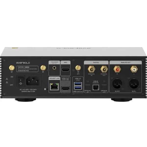 EverSolo DMP-A6 Master Edition Gen 2 MQA Digital DAC & Wireless Bluetooth/WiFi Network Streamer (with HDMI) - Black