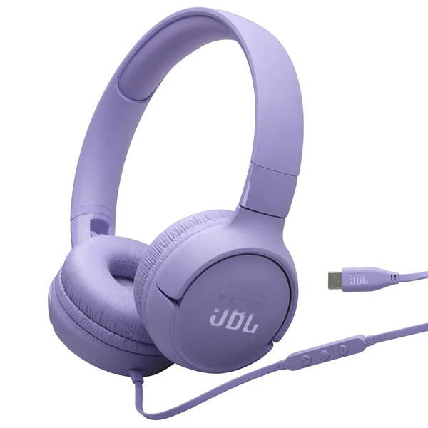 JBL Tune 520C USB-C Wired On-Ear Headphone with Mic - Purple