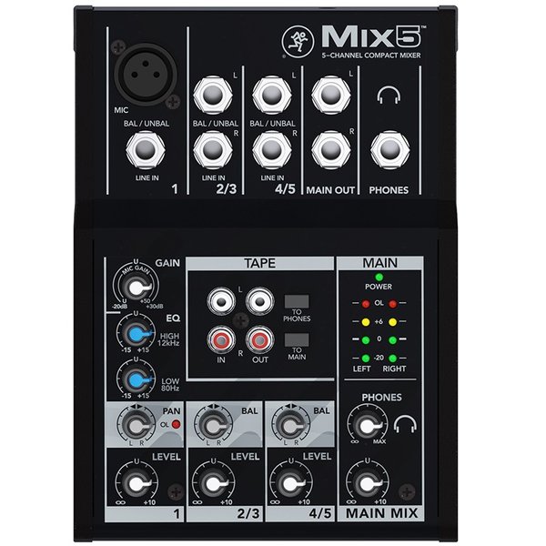 Mackie Mix5 5-Channel Compact Mixer Mackie Mix5 5-Channel Compact Mixer