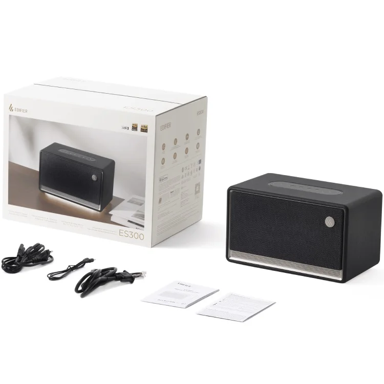 Edifier ES300 Multi-Room Wireless Bluetooth/WiFi Network Portable Speaker - Black