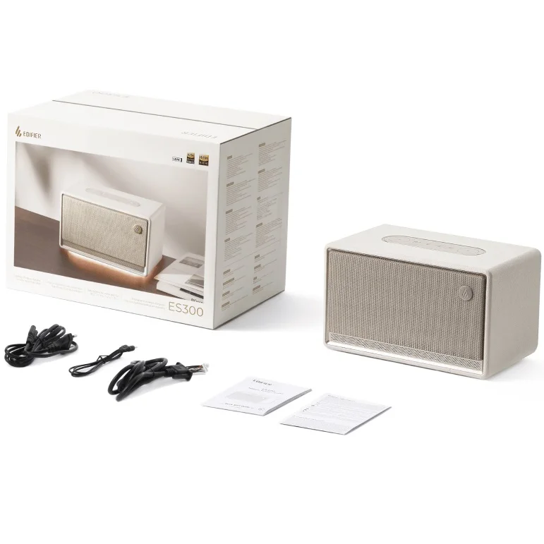 Edifier ES300 Multi-Room Wireless Bluetooth/WiFi Network Portable Speaker - White