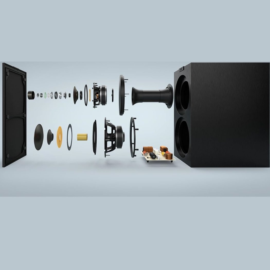 KEF Q Concerto Meta 3-Way Passive Desktop Bookshelf Speakers - Satin Black