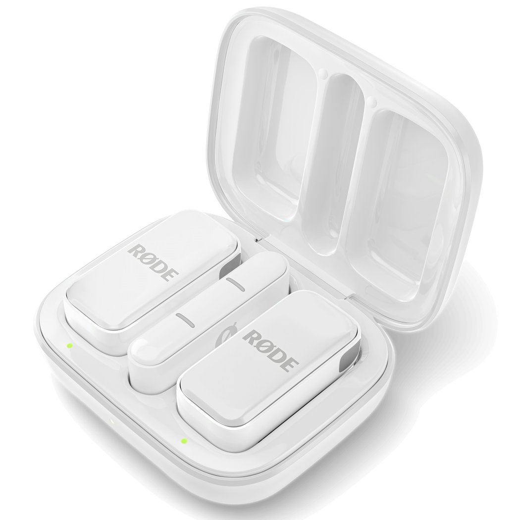 RODE Wireless Micro Dual Channel Wireless Microphone System with Charging Case for Smartphones - White