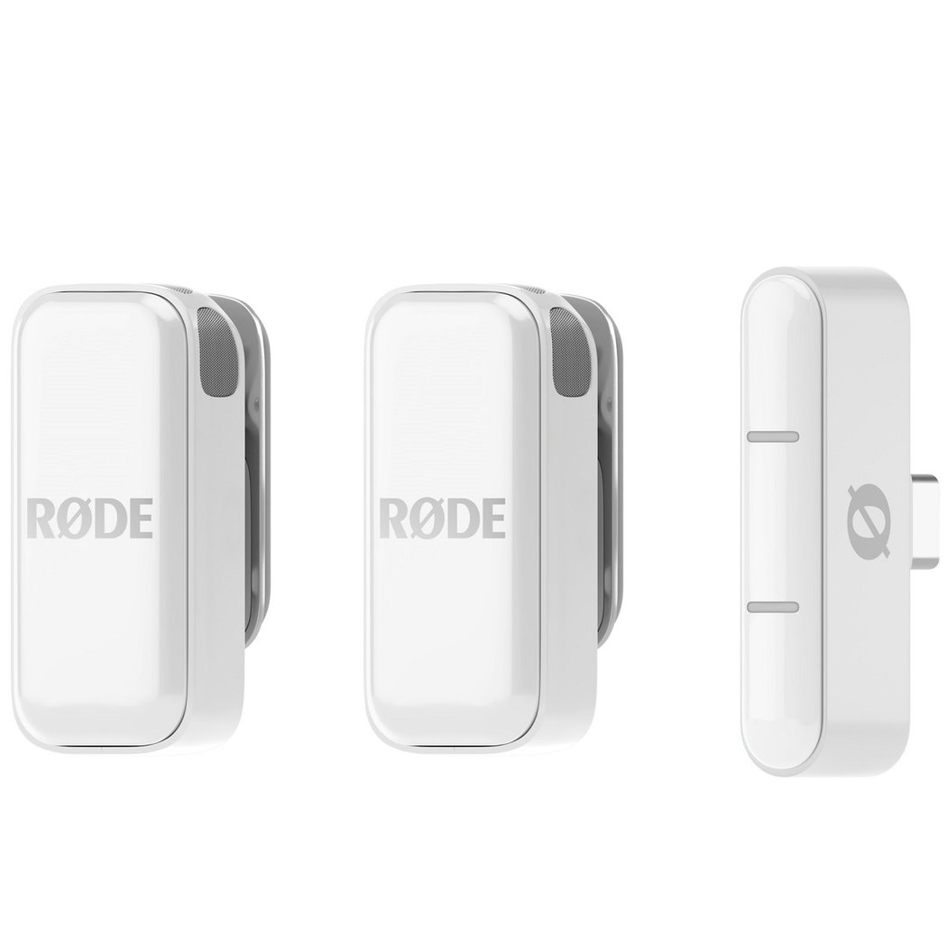 RODE Wireless Micro Dual Channel Wireless Microphone System with Charging Case for Smartphones - White