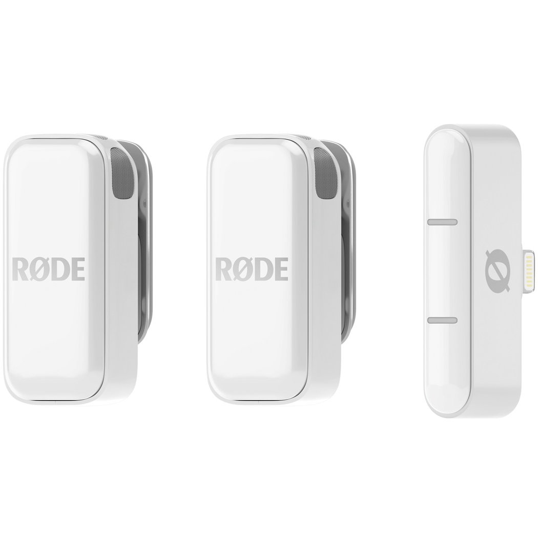 RODE Wireless Micro Dual Channel Wireless Microphone System with Charging Case for Smartphones - White