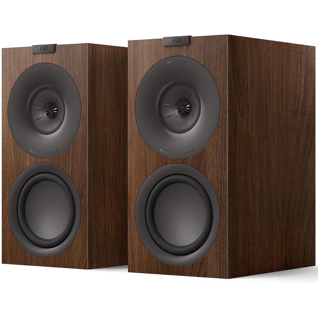 KEF Q Concerto Meta 3-Way Passive Desktop Bookshelf Speakers - Walnut