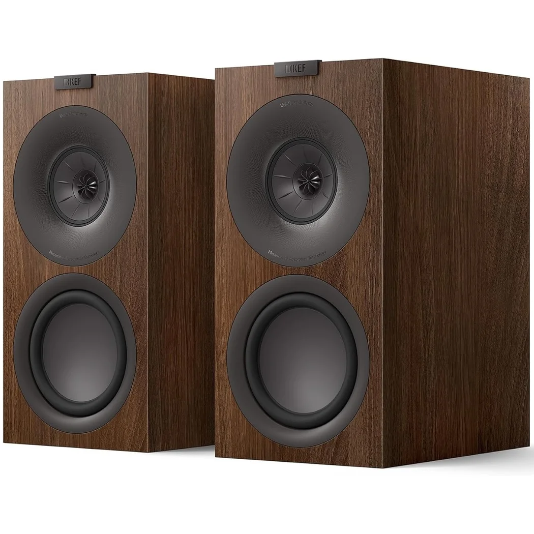 KEF Q Concerto Meta 3-Way Passive Desktop Bookshelf Speakers - Walnut