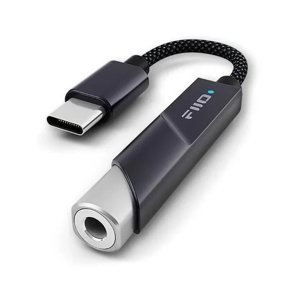 FiiO KA11 Type-C USB to 3.5mm USB DAC & Headphone Amplifier Cable Dongle - Midnight Black