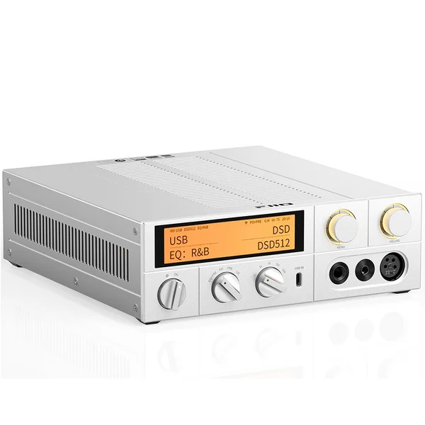 FiiO K17 MQA Wireless Bluetooth/WiFi Network Streamer, Desktop DAC & Toroidal Transformer Headphone Amplifier - Silver