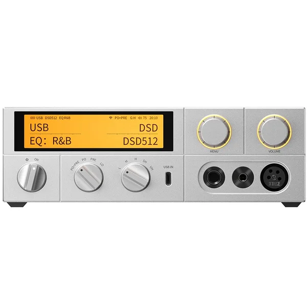 FiiO K17 MQA Wireless Bluetooth/WiFi Network Streamer, Desktop DAC & Toroidal Transformer Headphone Amplifier - Silver
