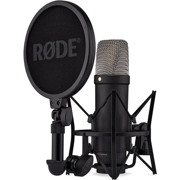 RODE NT1 5th Generation Cardioid Condenser USB/XLR Microphone with SM6 Shock Mount & Pop Filter - Black