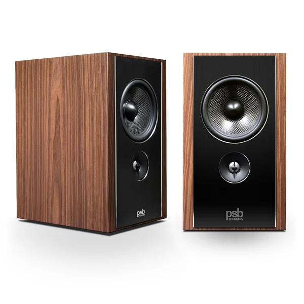 PSB Synchrony B600 2-Way Passive Desktop Bookshelf Speakers - Satin Walnut