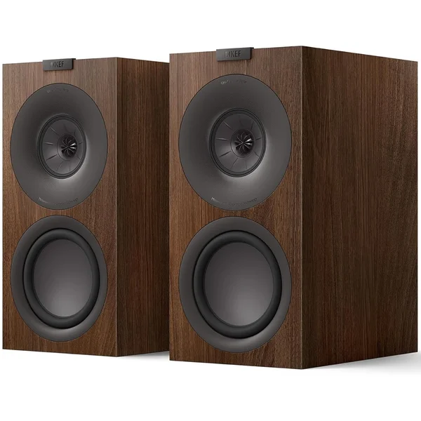 KEF Q Concerto Meta 3-Way Passive Desktop Bookshelf Speakers - Walnut
