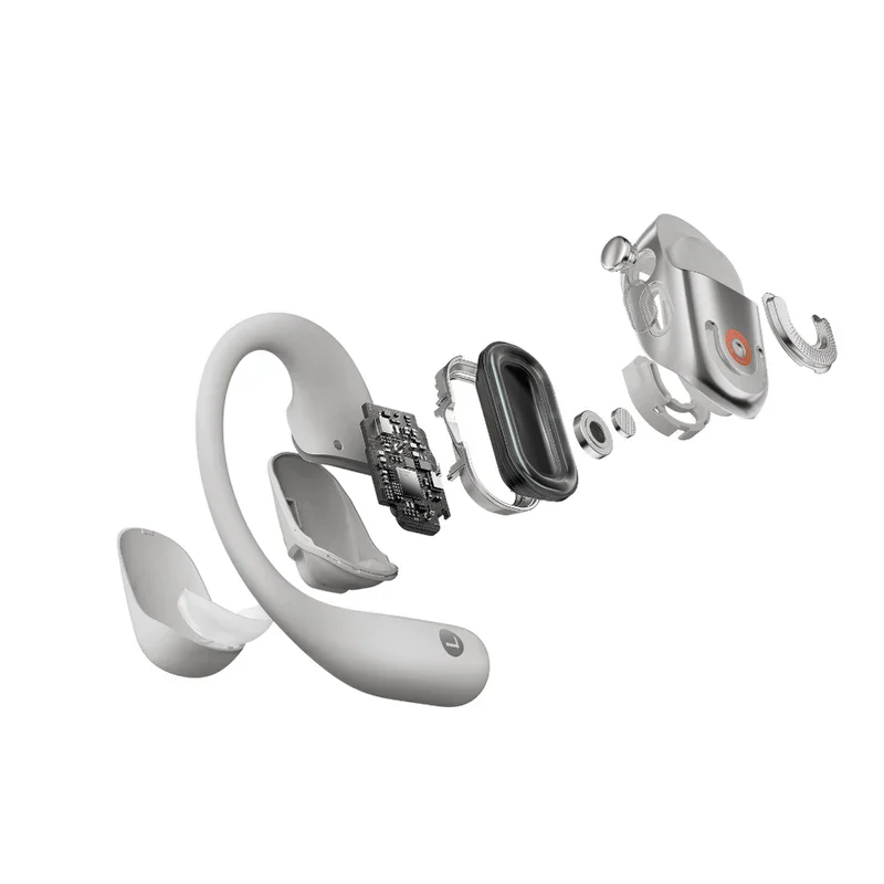 Shokz OpenFit 2+ True Wireless Bluetooth Air Conduction Open-Ear Earphone with Mic - Grey