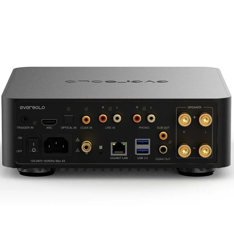 EverSolo Play (Standard) Wireless Bluetooth/WiFi Network Streamer Integrated Amplifier & Transport (with HDMI & Phono)
