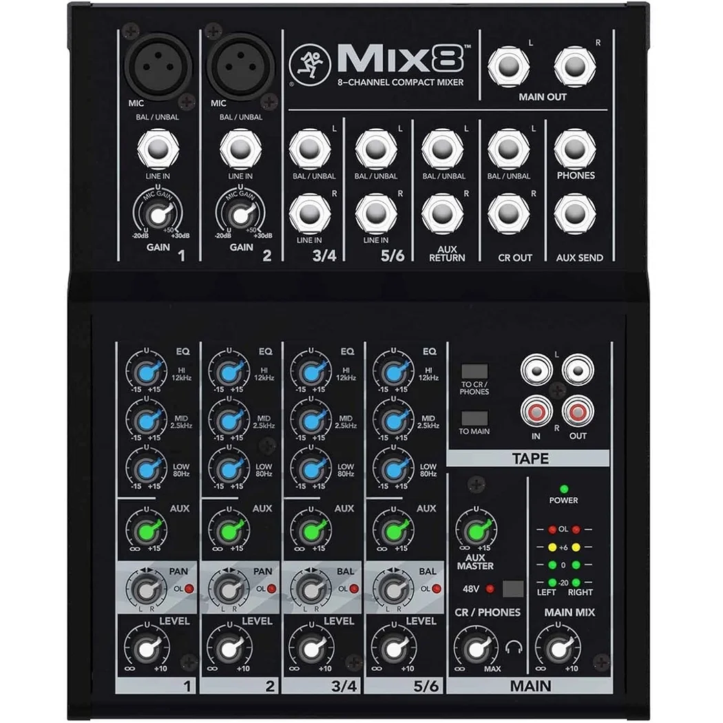 Mackie Mix8 8-Channel Compact Mixer