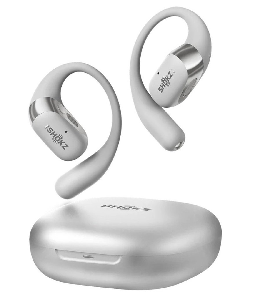 Shokz OpenFit 2+ True Wireless Bluetooth Air Conduction Open-Ear Earphone with Mic - Grey