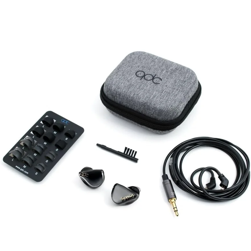 QDC SUPERIOR 10mm Driver (1DD) In-Ear Earphone - Piano Black
