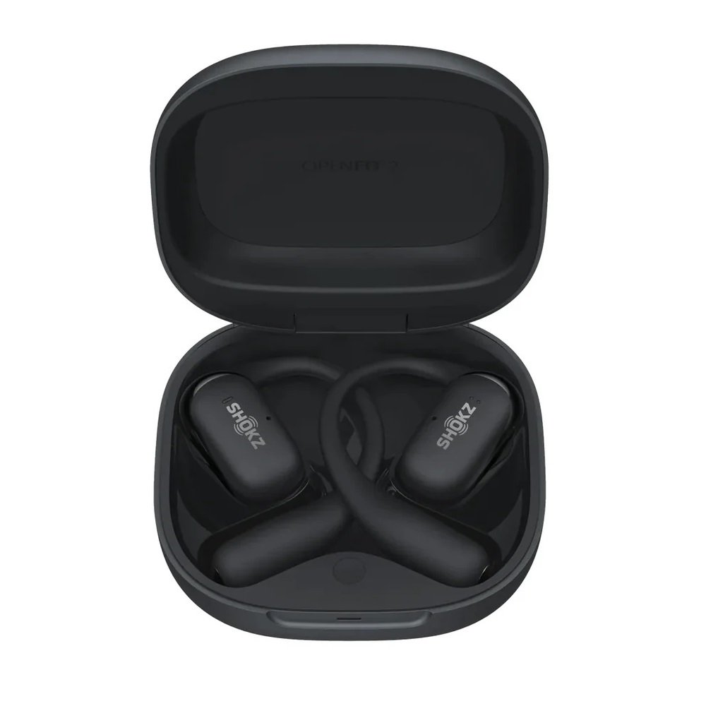 Shokz OpenFit 2+ True Wireless Bluetooth Air Conduction Open-Ear Earphone with Mic - Black