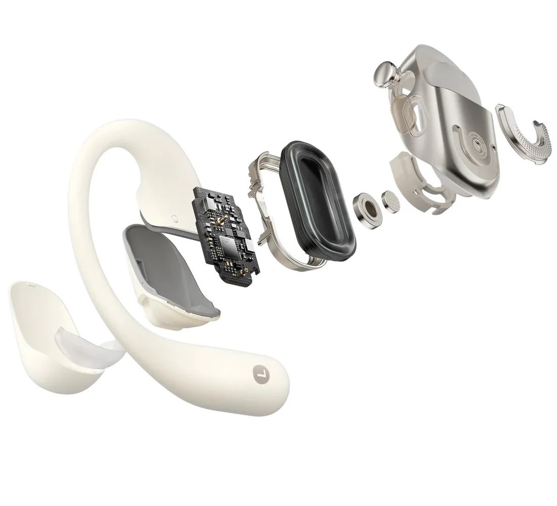 Shokz OpenFit 2+ True Wireless Bluetooth Air Conduction Open-Ear Earphone with Mic - Grey