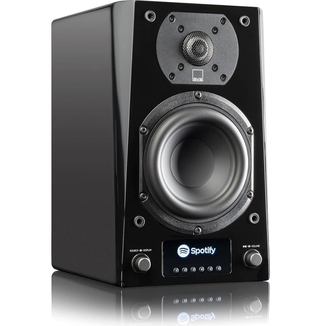 SVS Prime Wireless Pro Multi-Room Wireless Bluetooth/WiFi Desktop Bookshelf Speakers (with HDMI) - Black