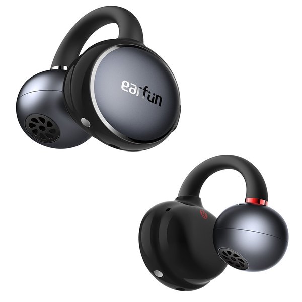 EarFun Clip True Wireless Bluetooth Air Conduction Open-Ear Earphone with Mic - Silver Grey EarFun Clip True Wireless Bluetooth Air Conduction Open-Ear Earphone with Mic - Silver Grey