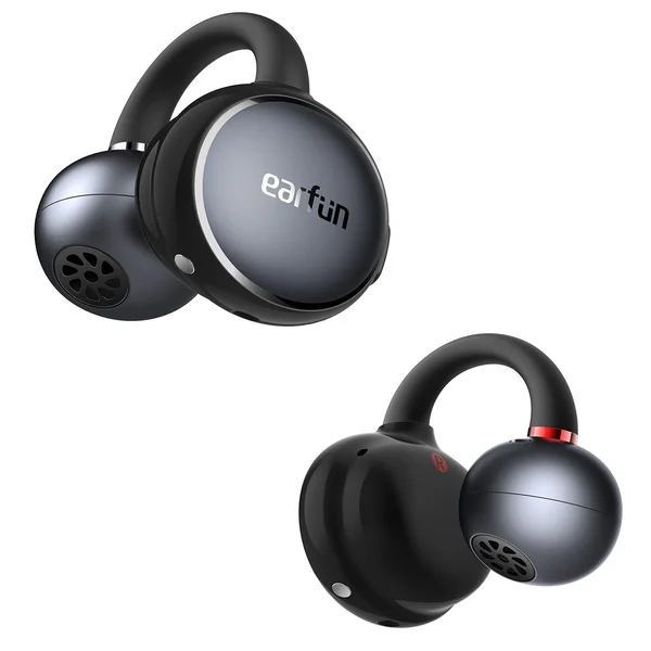 EarFun Clip True Wireless Bluetooth Air Conduction Open-Ear Earphone with Mic - Silver Grey