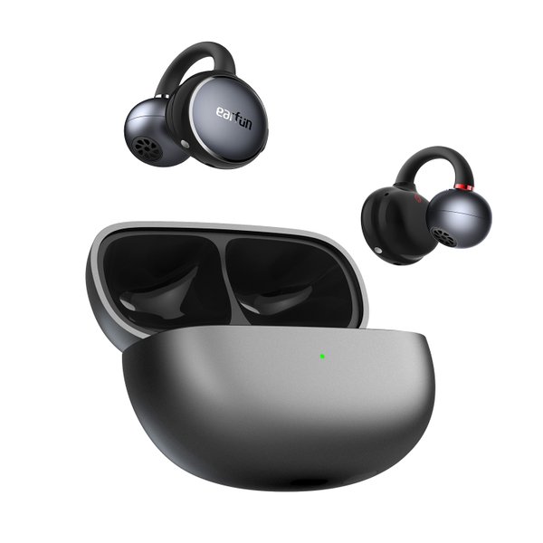 EarFun Clip True Wireless Bluetooth Air Conduction Open-Ear Earphone with Mic - Silver Grey EarFun Clip True Wireless Bluetooth Air Conduction Open-Ear Earphone with Mic - Silver Grey