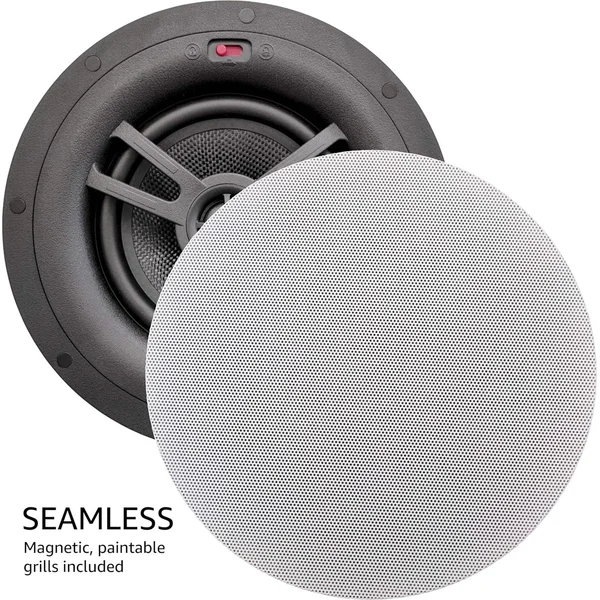 Earthquake Sound OH6 One-Hander 6-inch (6") In-Ceiling Speakers (Pair)