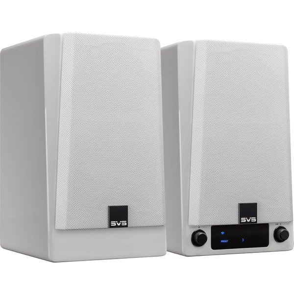 SVS Prime Wireless Pro Multi-Room Wireless Bluetooth/WiFi Desktop Bookshelf Speakers (with HDMI) - White SVS Prime Wireless Pro Multi-Room Wireless Bluetooth/WiFi Desktop Bookshelf Speakers (with HDMI) - White