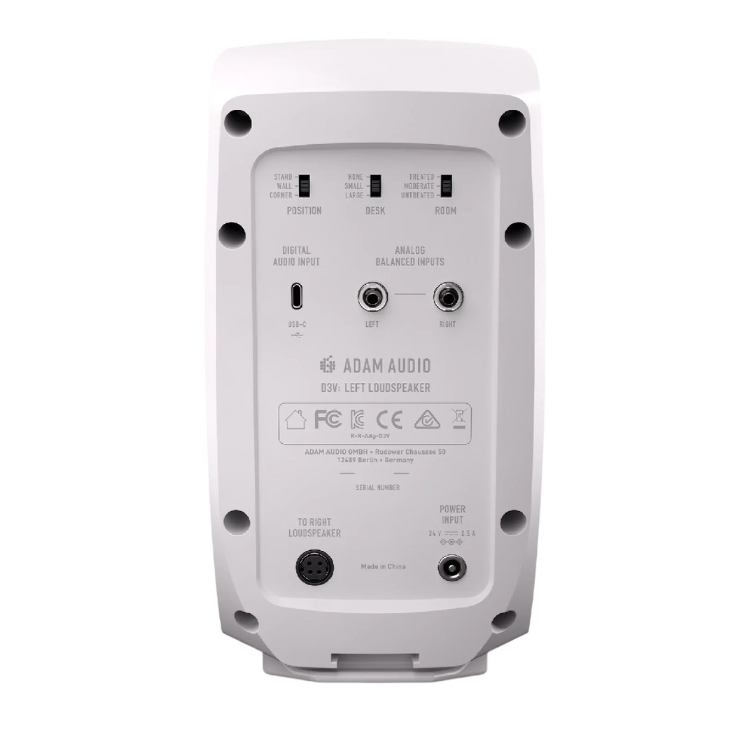 ADAM Audio D3V Studio Monitors (White)