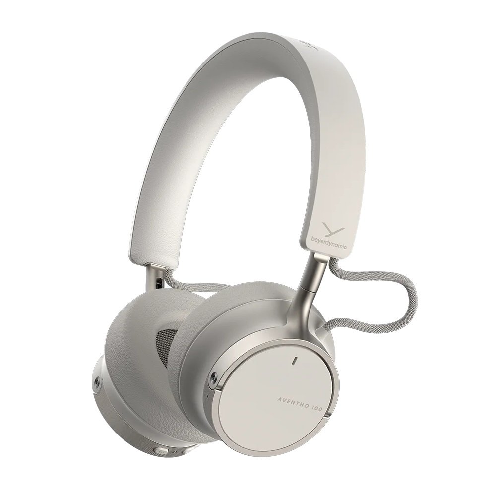 Beyerdynamic AVENTHO 100 Wired/Wireless Bluetooth Noise-Cancelling On-Ear Headphone with Mic - Cream