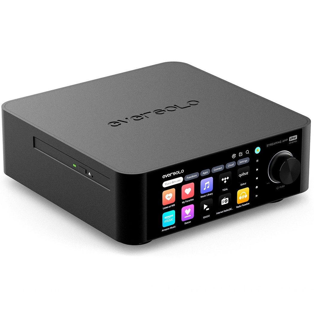 EverSolo Play CD Edition Wireless Bluetooth/WiFi Network Streamer Integrated Amplifier, CD Player, Ripper & Transport (with HDMI