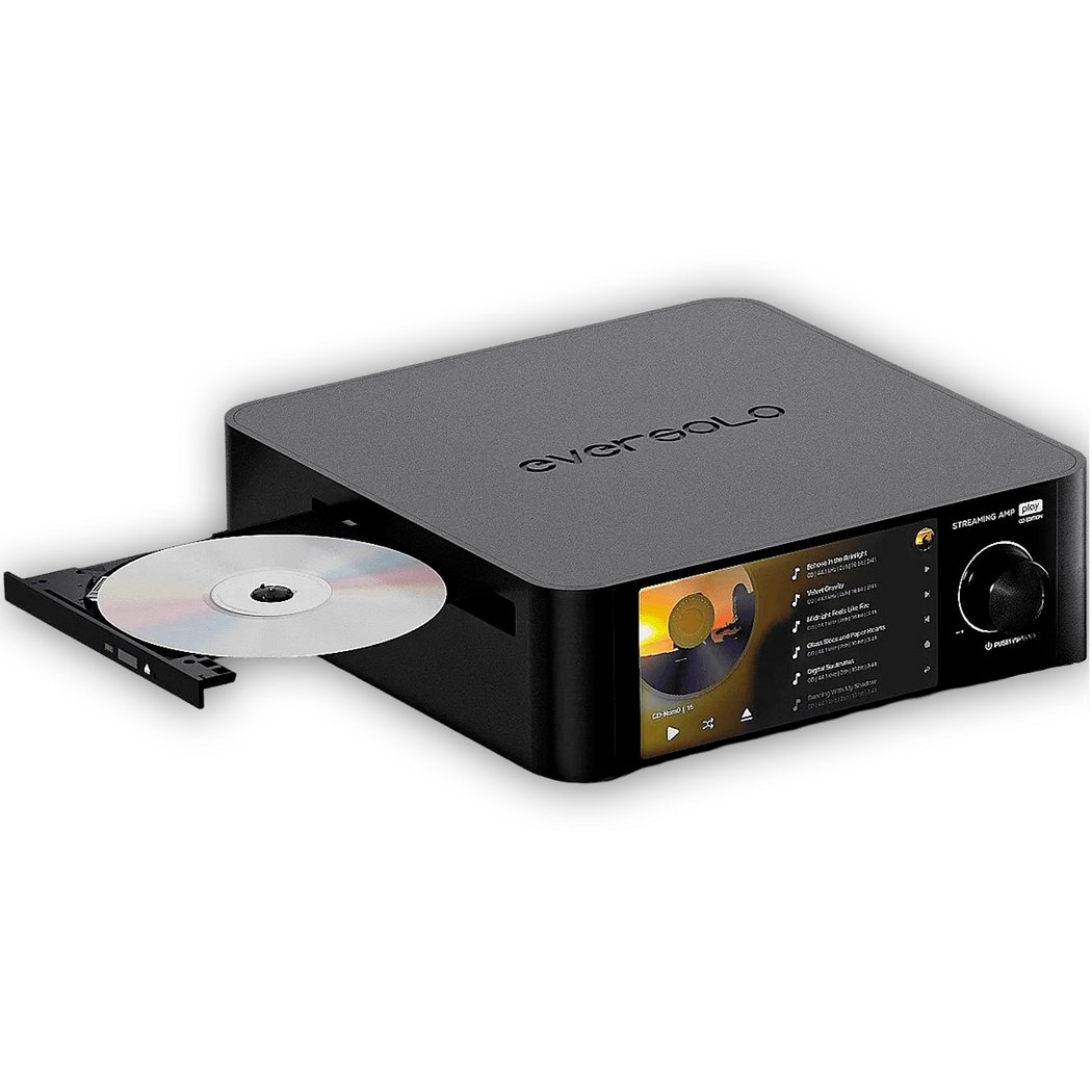 EverSolo Play CD Edition Wireless Bluetooth/WiFi Network Streamer Integrated Amplifier, CD Player, Ripper & Transport (with HDMI