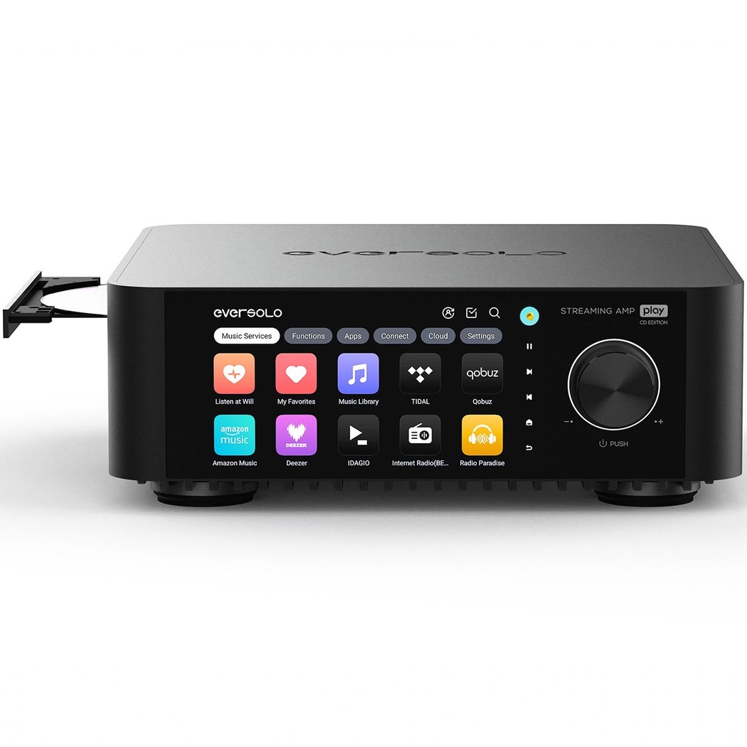 EverSolo Play CD Edition Wireless Bluetooth/WiFi Network Streamer Integrated Amplifier, CD Player, Ripper & Transport (with HDMI