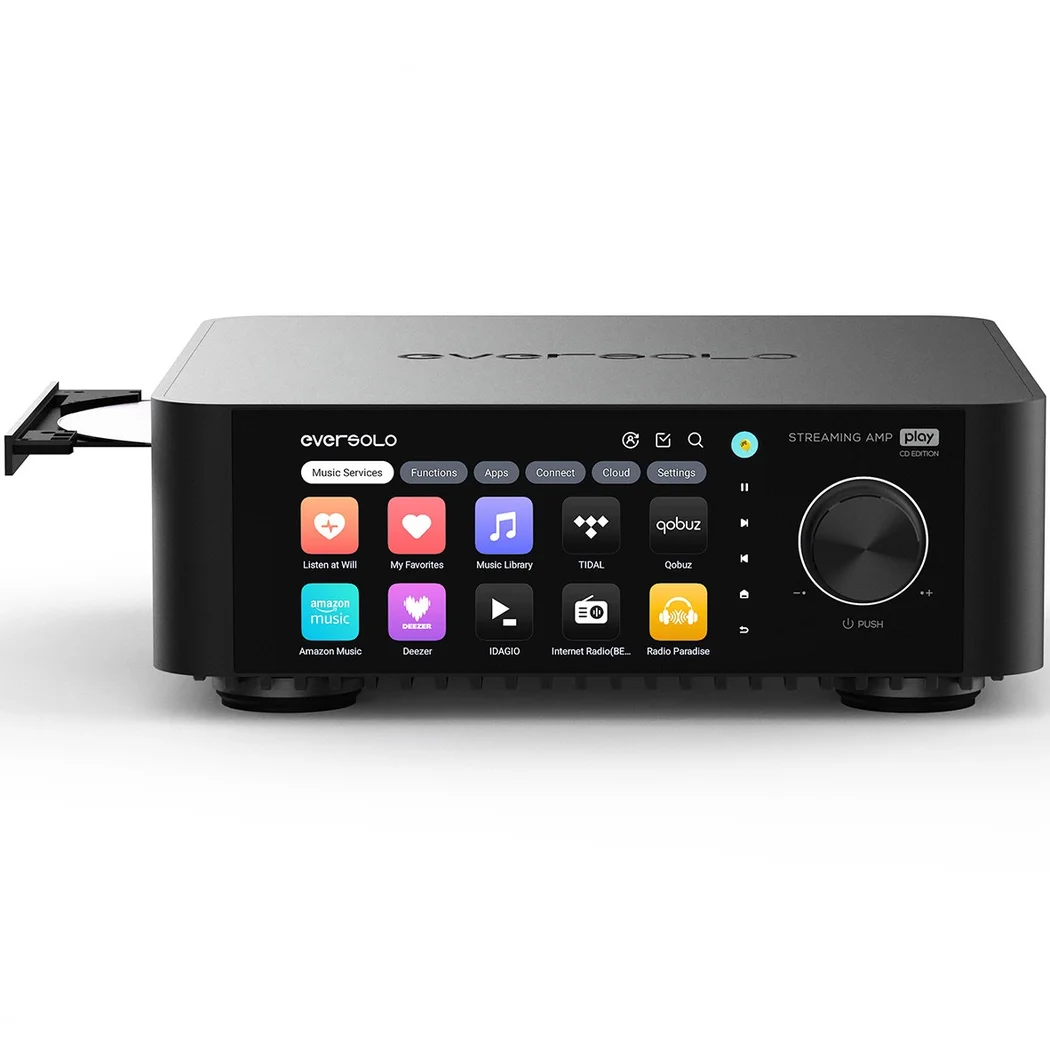EverSolo Play CD Edition Wireless Bluetooth/WiFi Network Streamer Integrated Amplifier, CD Player, Ripper & Transport (with HDMI