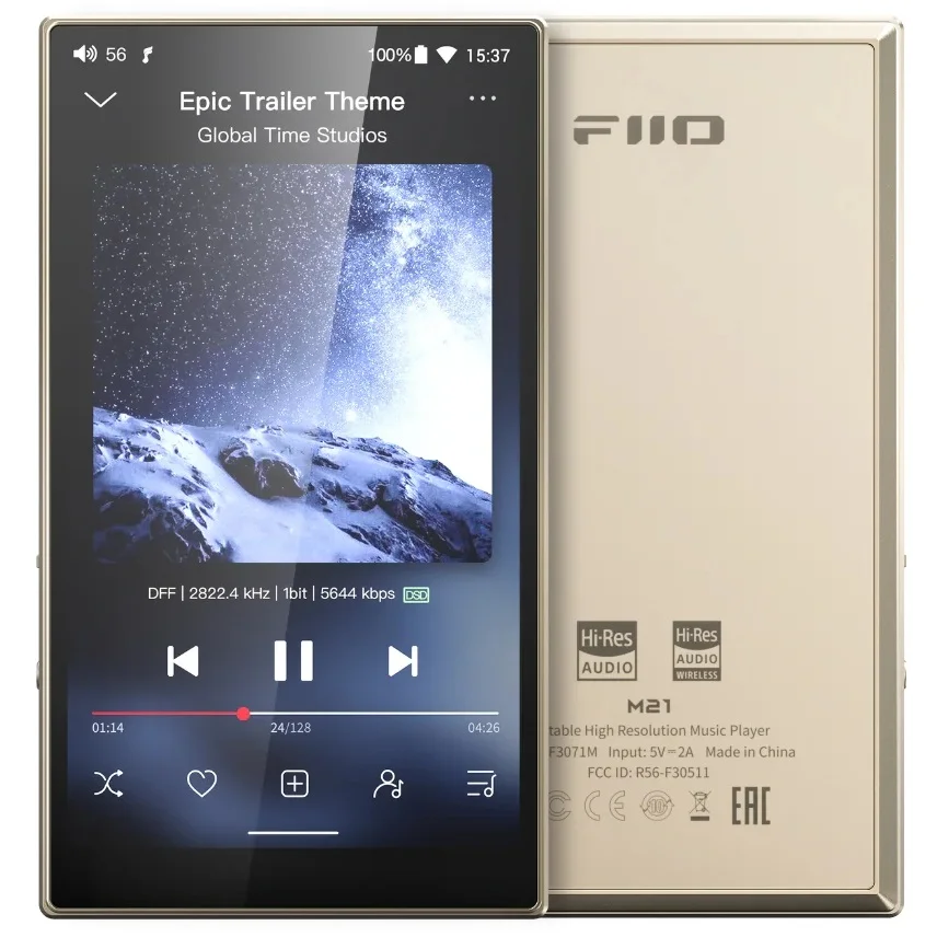 FiiO M21 MQA Digital Audio Player - Titanium Gold