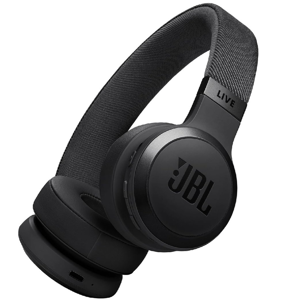 JBL Live 670NC Wireless Bluetooth Noise-Cancelling On-Ear Headphone with Mic - Black