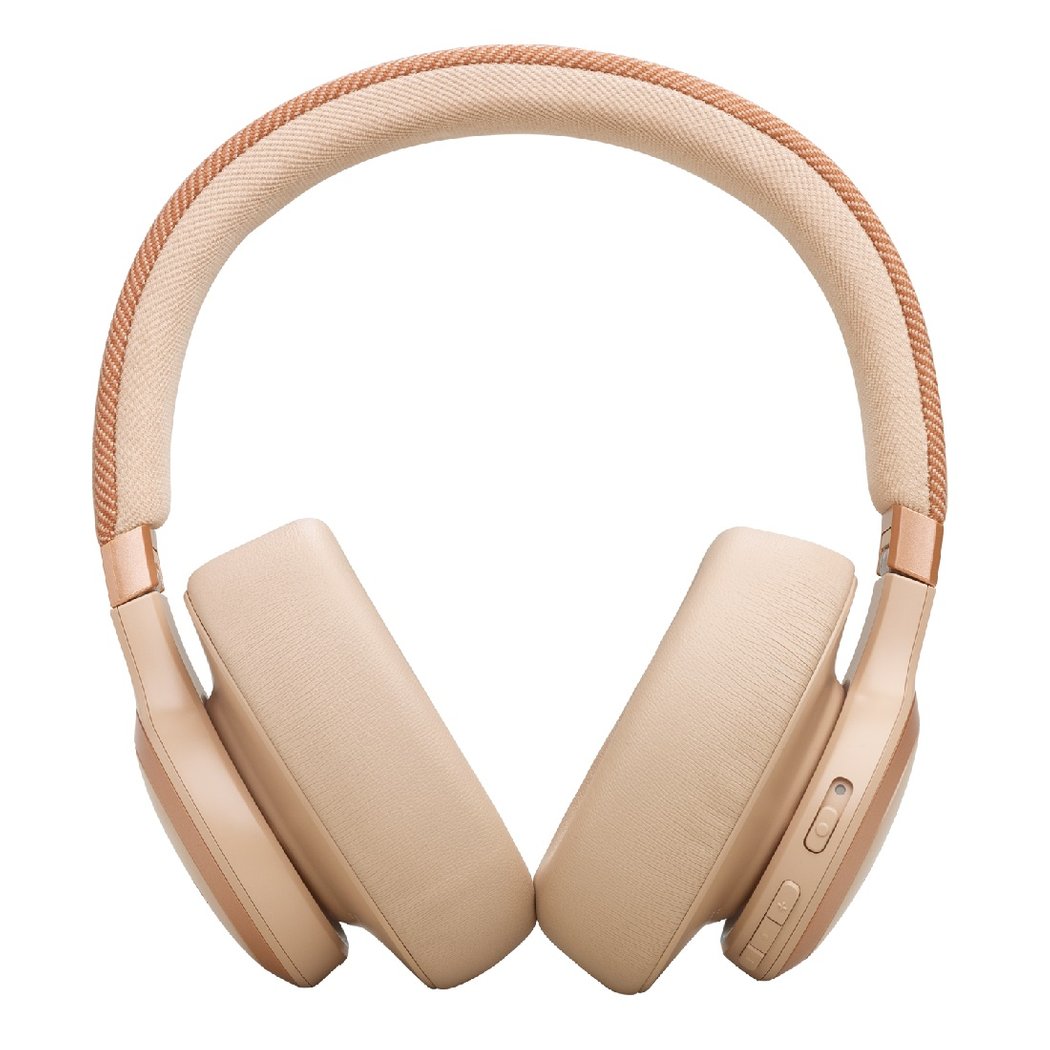 JBL Live 770NC Wireless Bluetooth Noise-Cancelling Over-Ear Headphone with Mic - Sandstone