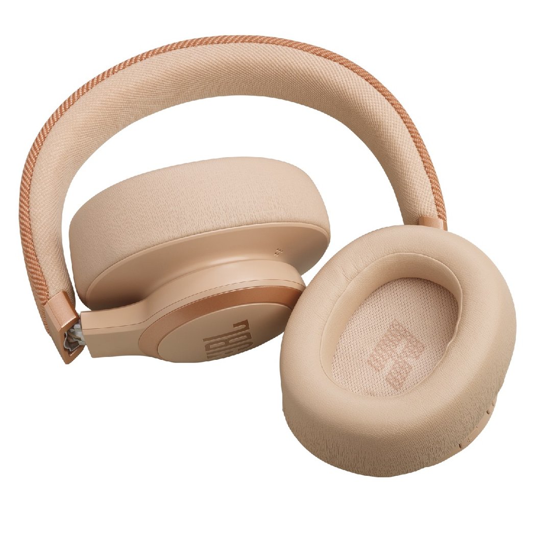 JBL Live 770NC Wireless Bluetooth Noise-Cancelling Over-Ear Headphone with Mic - Sandstone