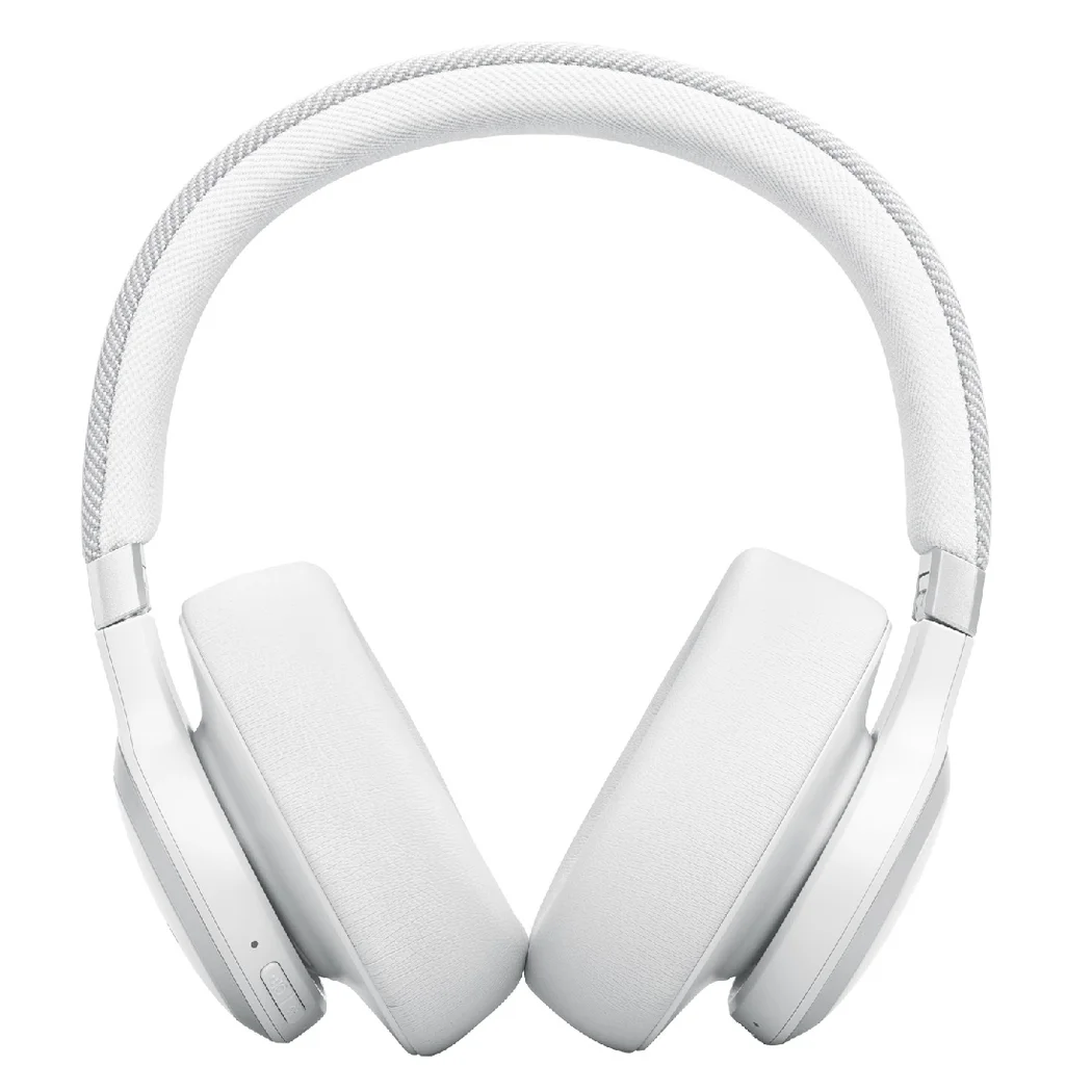 JBL Live 770NC Wired/Wireless Bluetooth Noise-Cancelling Over-Ear Headphone with Mic - White