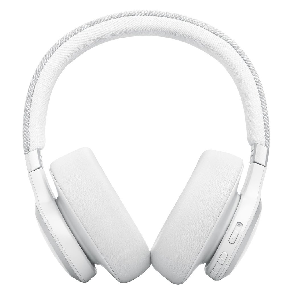JBL Live 770NC Wireless Bluetooth Noise-Cancelling Over-Ear Headphone with Mic - White