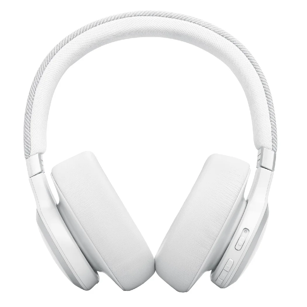 JBL Live 770NC Wired/Wireless Bluetooth Noise-Cancelling Over-Ear Headphone with Mic - White