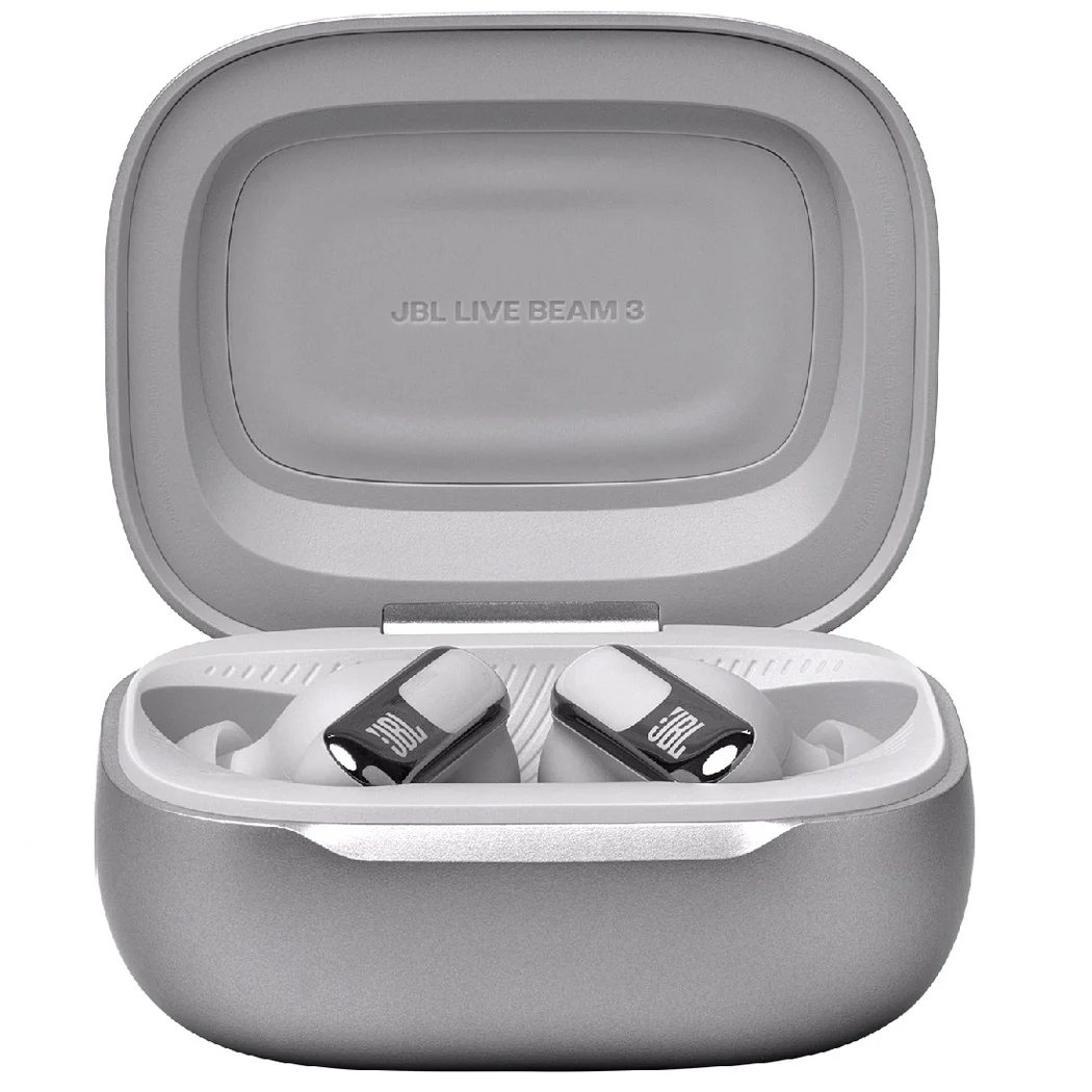 JBL Live Beam 3 True Wireless Bluetooth Noise-Cancelling In-Ear Earphone with Mic - Silver