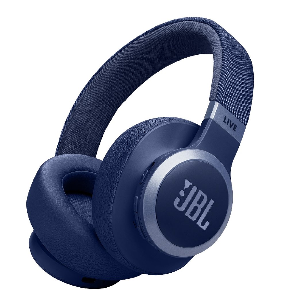 JBL Live 770NC Wireless Bluetooth Noise-Cancelling Over-Ear Headphone with Mic - Blue
