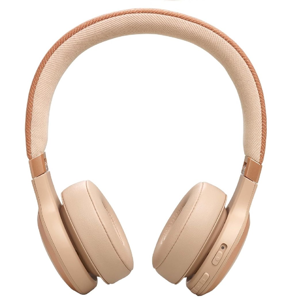 JBL Live 670NC Wireless Bluetooth Noise-Cancelling On-Ear Headphone with Mic - Sandstone