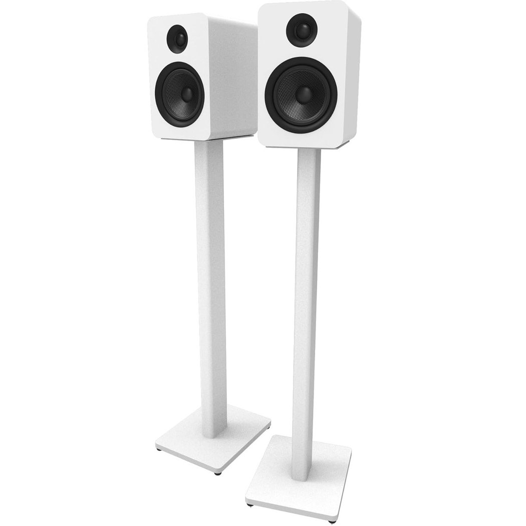 Kanto ST34 (Matte White) Floor Stands with MDF Base