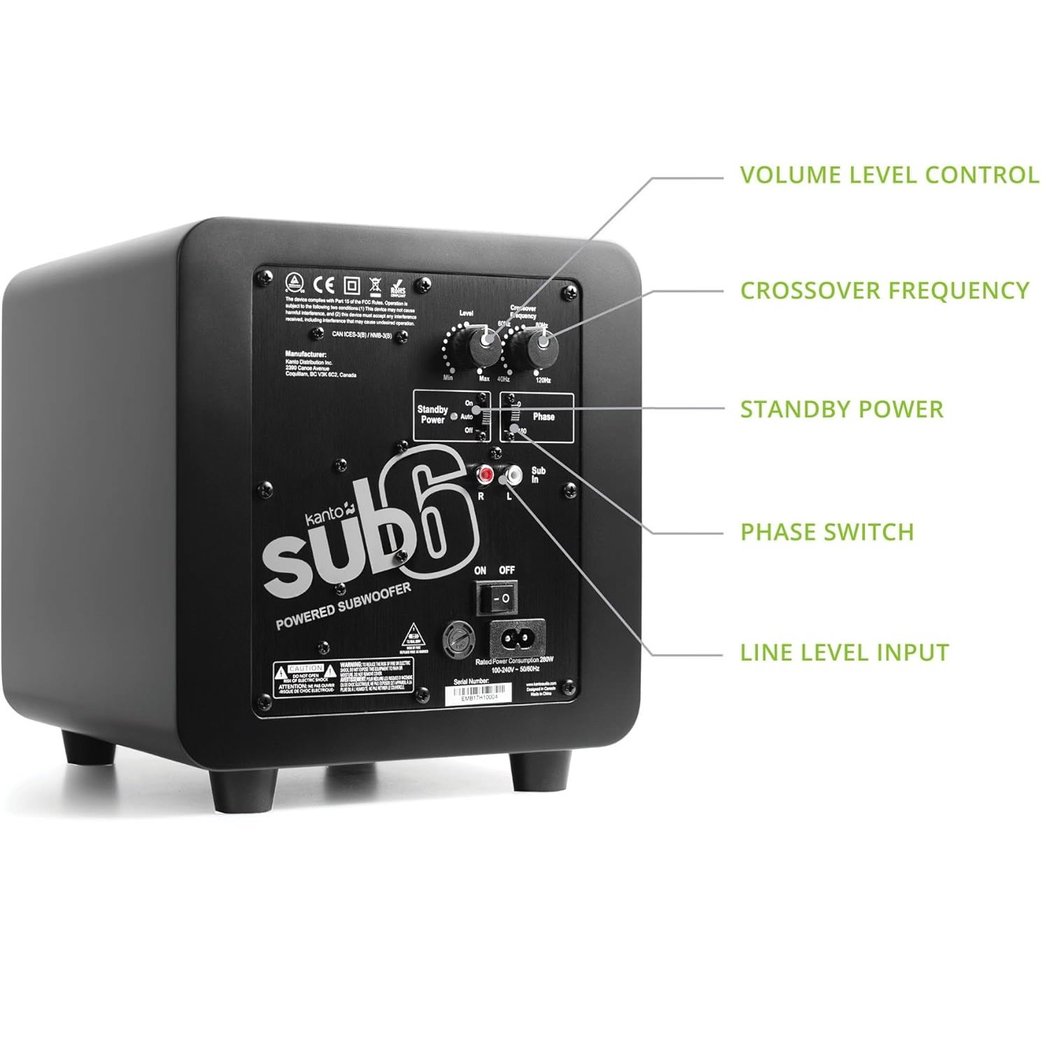 Kanto SUB6 6-inch (6